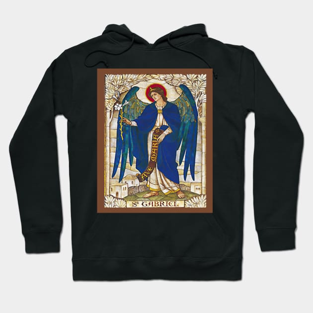 St Gabriel Angel Catholic Saint Archangel Hoodie by hispanicworld